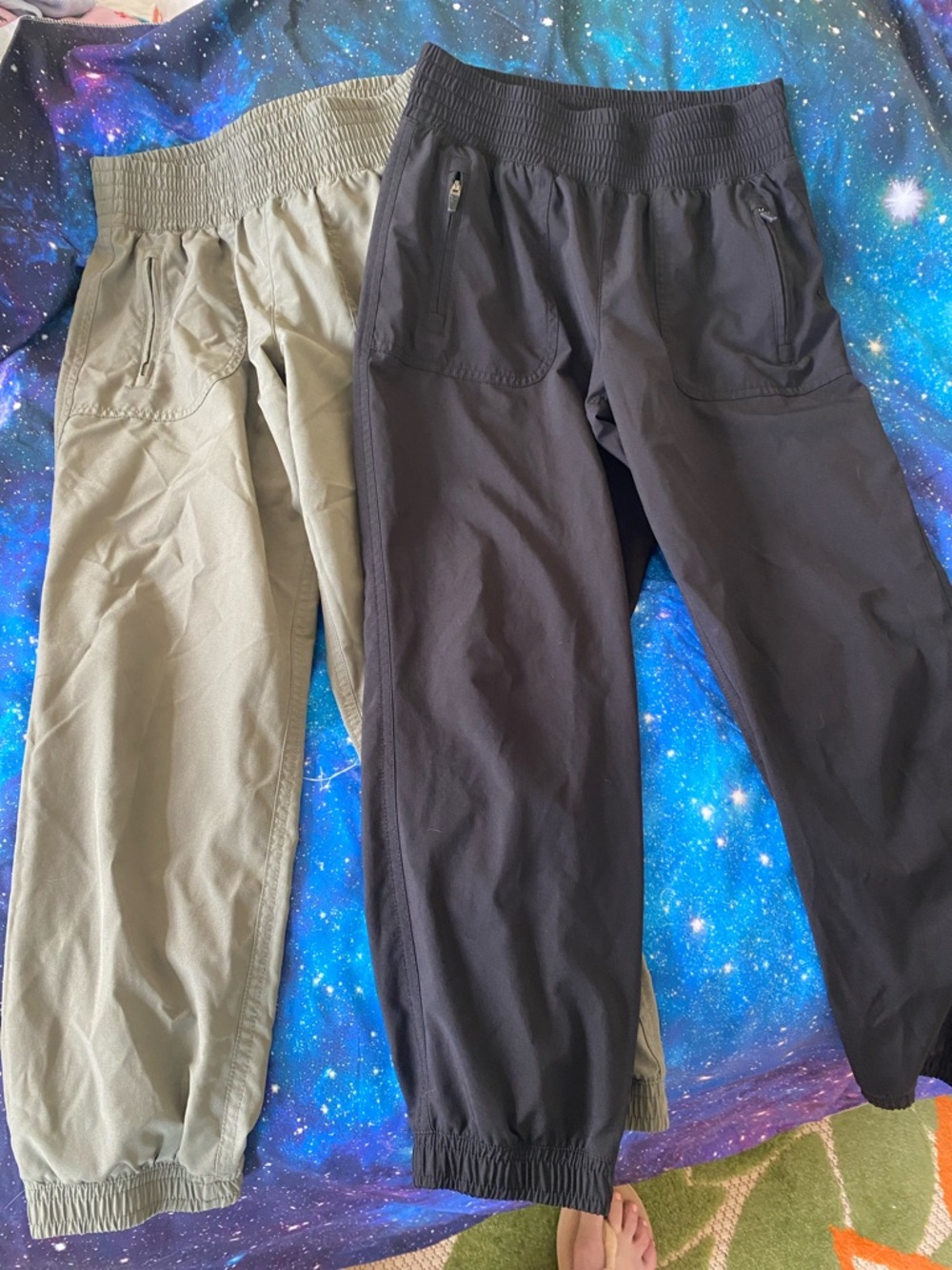 Old Navy Olive Green and Black Kids Casual Jogger Pants